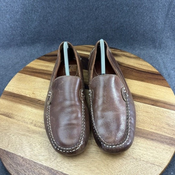 GH Bass Men\'s Dylan O Size 10.5M Brown Leather Slip On Driving Loafers Vibram main image 8